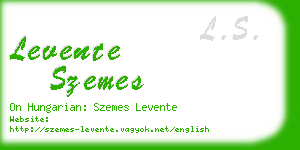levente szemes business card